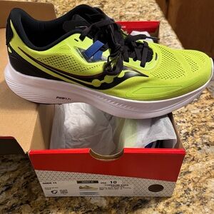 Saucony Men's Lime and Black Athletic Shoes